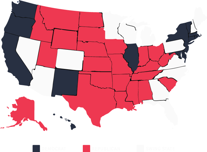 2016 US Predicted State Voting Map