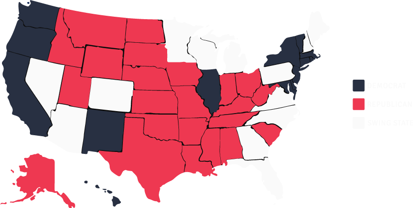 2016 US Predicted State Voting Map