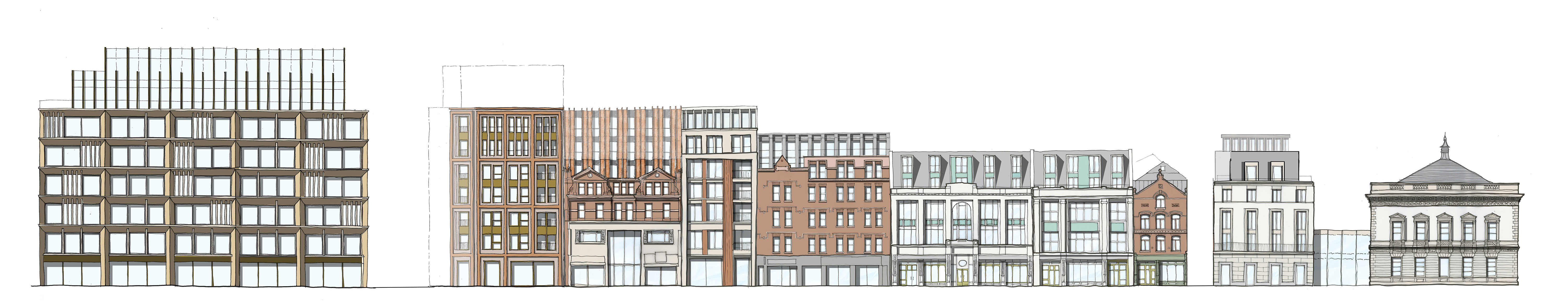 Tribeca Belfast - Proposed Elevations of North Street.